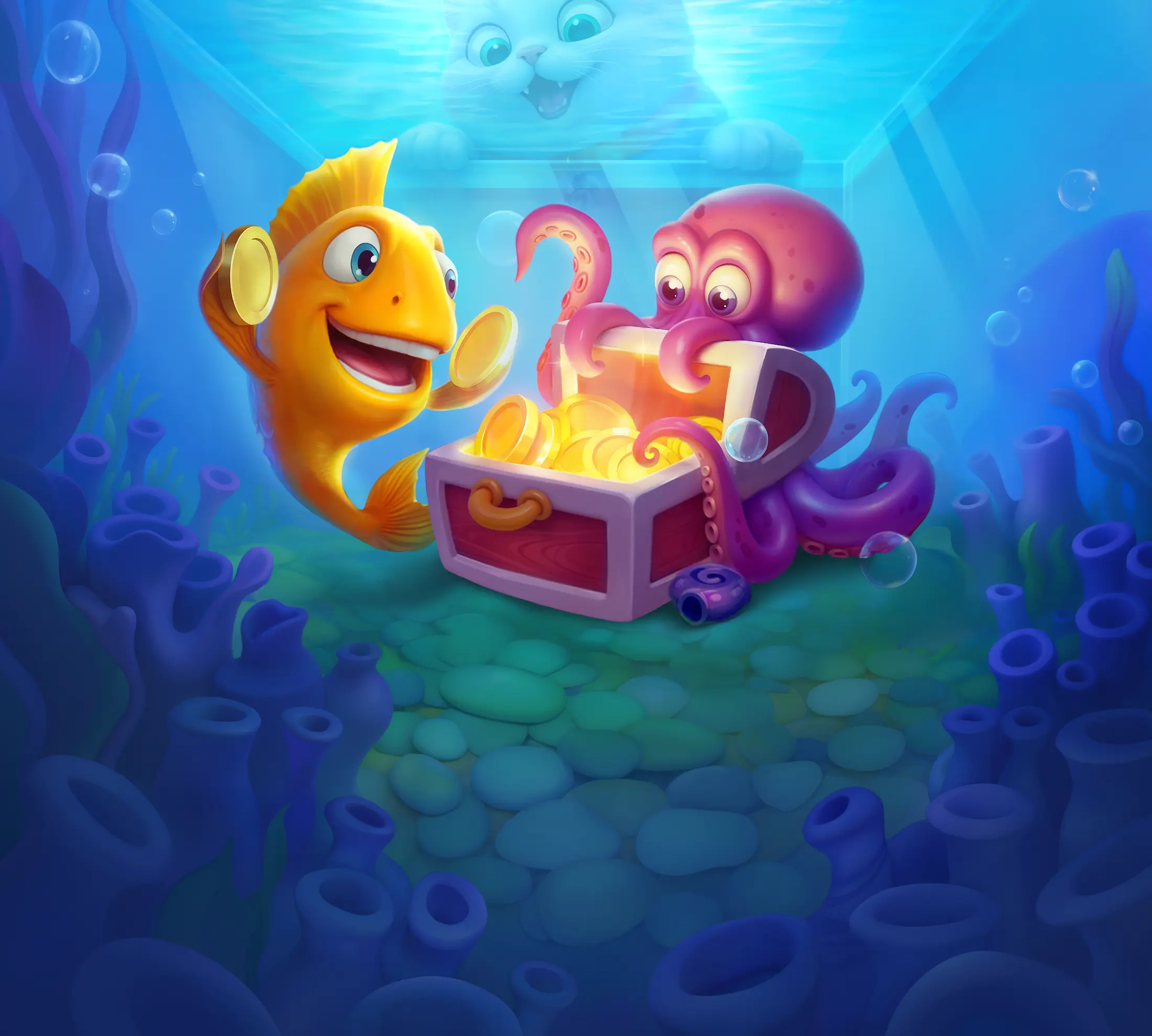 Spieler nutzt die Spinfin App, um Bonusaktionen zu aktivieren